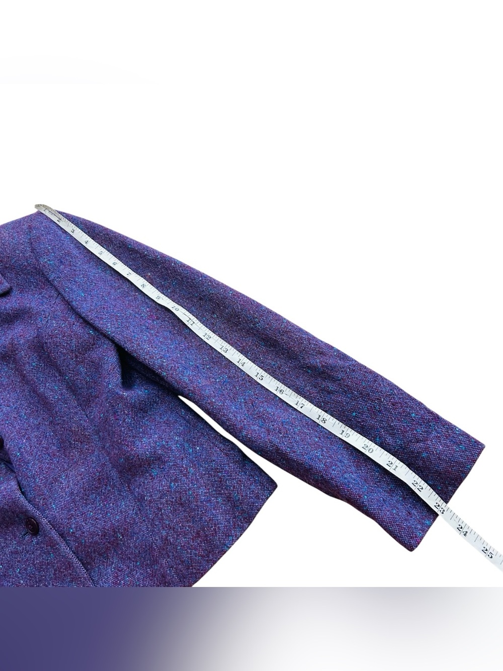 Vtg Casual Corner Women’s Purple Three Button Wool Blend Career Jacket Size 4 - Picture 10 of 10